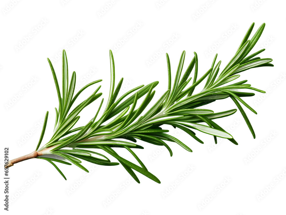 Fototapeta premium Rosemary Sprig Isolated on White Background