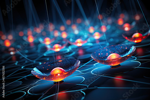 Quantum Dot Nanoparticles - Generative AI illustration