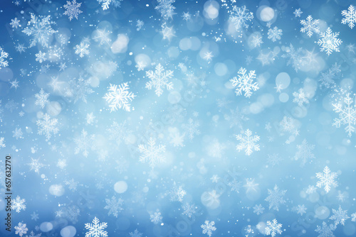 Winter background with snowflakes © Veniamin Kraskov