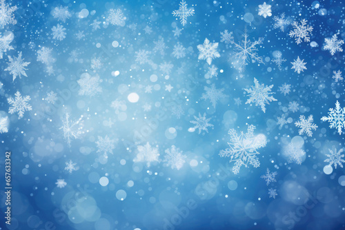 Winter background with snowflakes © Venka