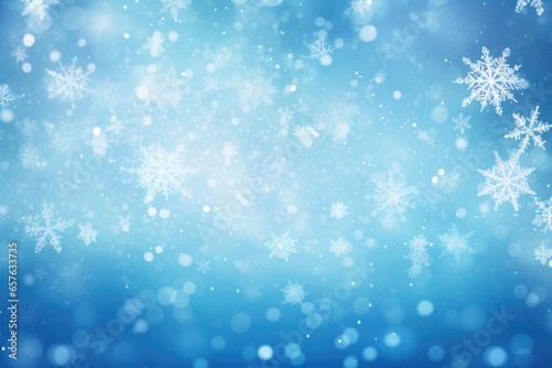 Winter background with snowflakes © Venka