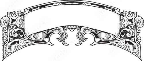 Vintage border floral and wedding ornament