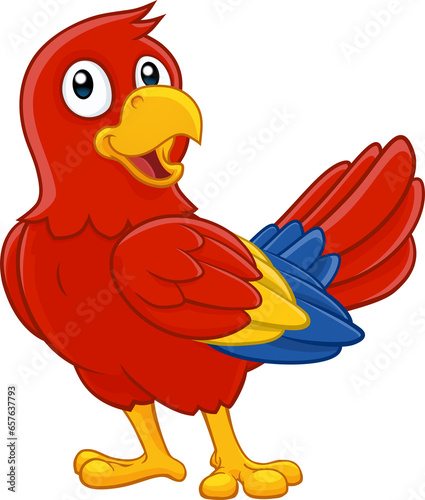 Parrot Red Macaw Bird Carto...