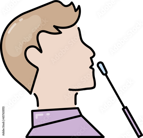 Swab antigen line icon