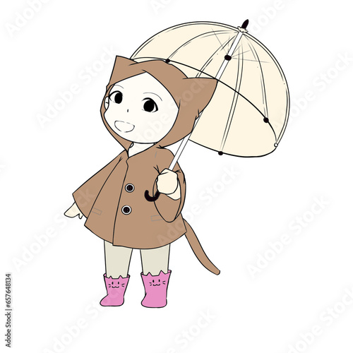 girl with umbrella