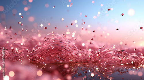 Defocused Pink Color Sparkles Glitter Backdrop Image