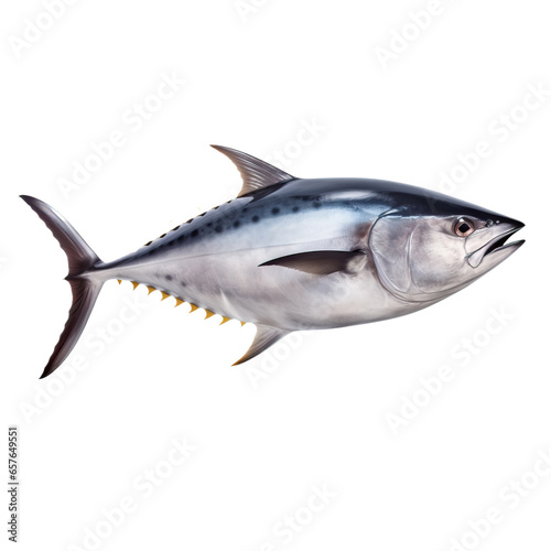 tuna fish isolated on transparent background cutout
