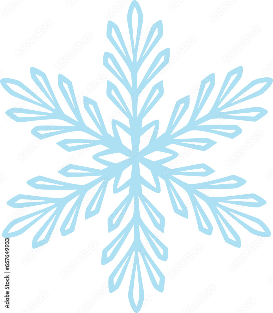 Blue and Pink Winter Snowflake Blue and Pink Winter Snowflake