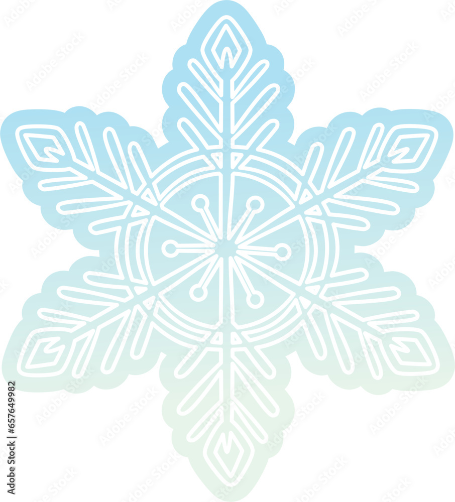 Blue and Pink Winter Snowflake Blue and Pink Winter Snowflake