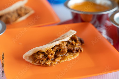 taco de chicharron photo