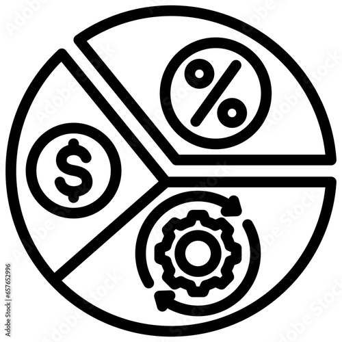 Profit Margin Outline Icon