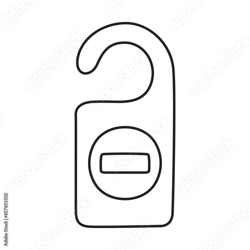 door hanger hand drawn illustration