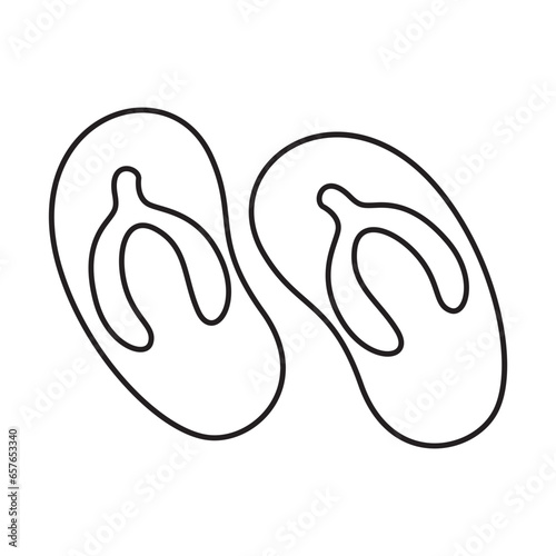 flip flop hand drawn illustration