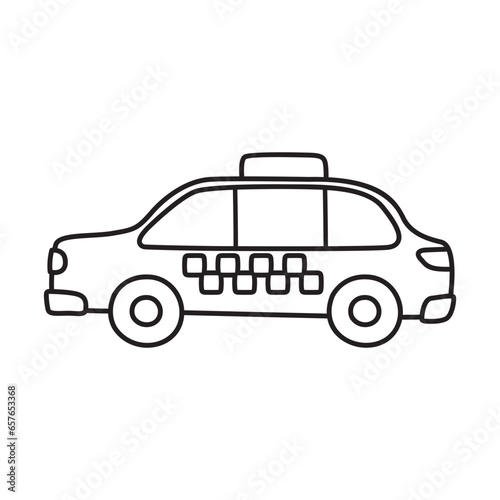 taxi hand drawn illustration