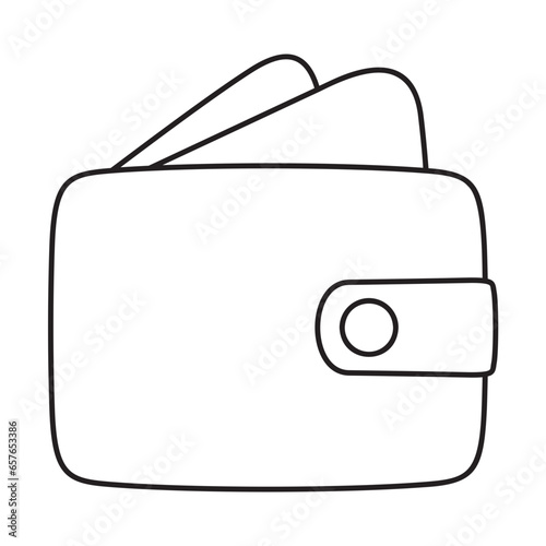 wallet hand drawn illustration