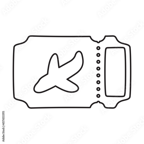 ticket hand drawn illustration