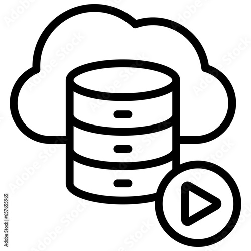 Video Hosting Outline Icon