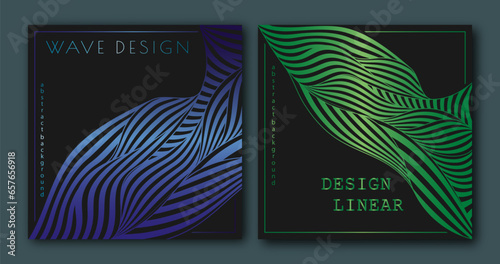 Colorful pattern of wavy lines. Template for interior design, packaging, social networks. An idea for creative design