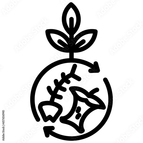 Composting Outline Icon