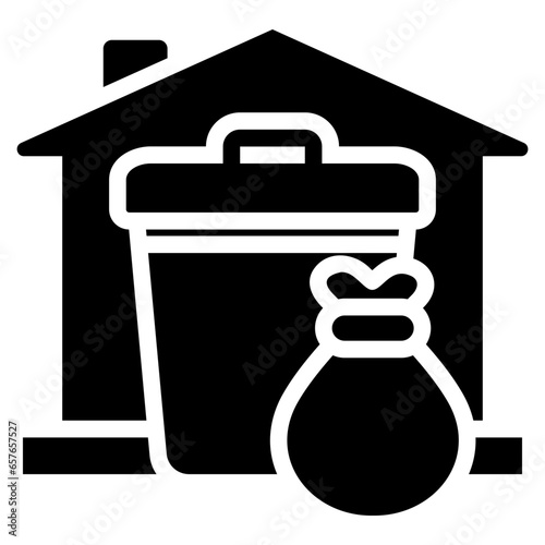 Household Waste Glyph Icon