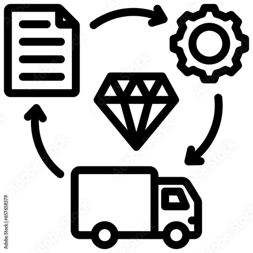 Value Chain Outline Icon