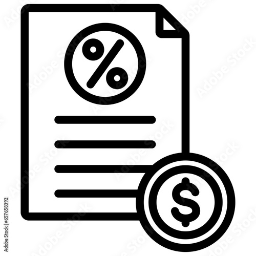 Tax Outline Icon