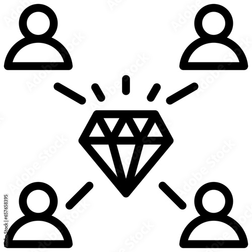 Value Network Outline Icon