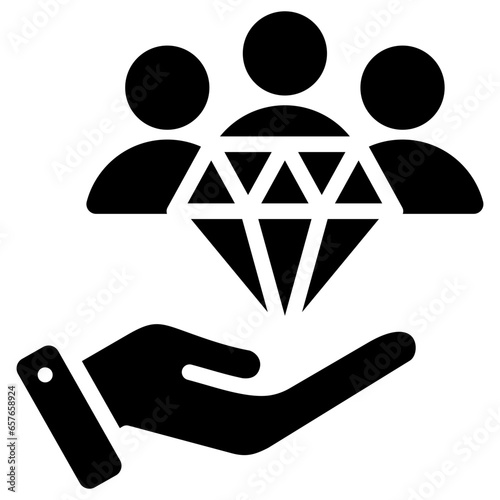 Customer Value Glyph Icon