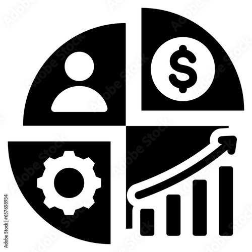 Balanced Scorecard Glyph Icon
