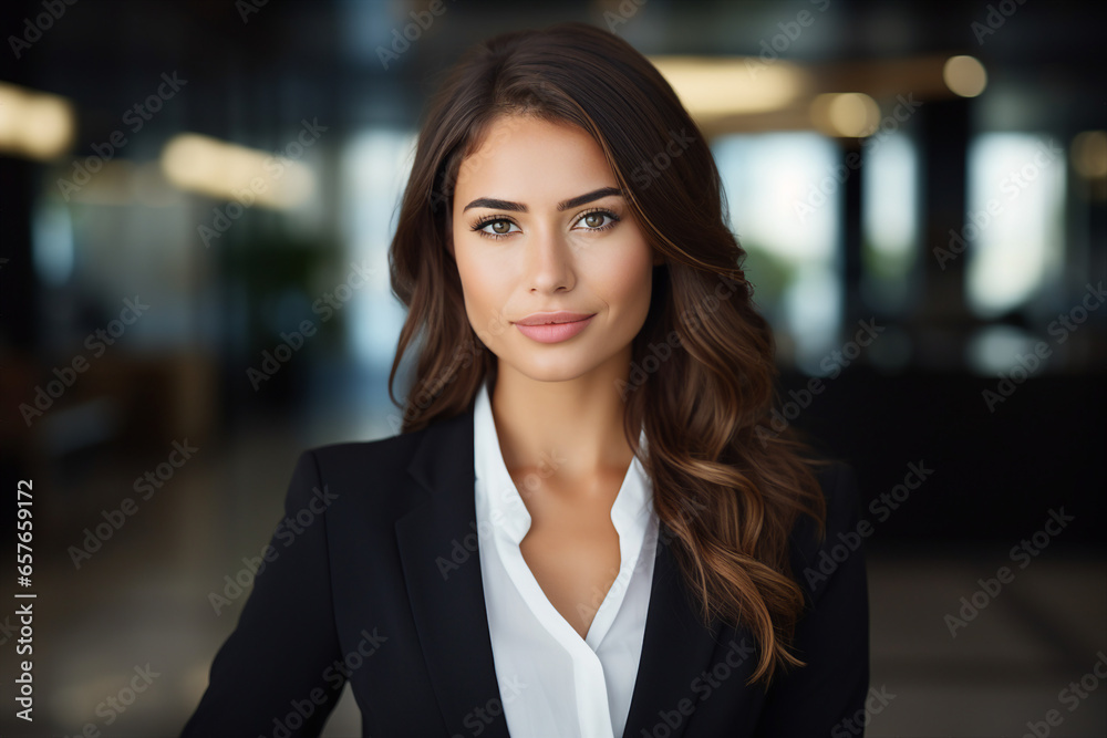 Generative AI picture portrait of amazing gorgeous office worker young woman Generative AI picture portrait of amazing gorgeous office worker young woman