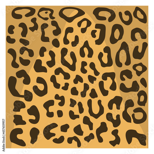 Leopard fur pattern vector graphic. Animal fur (panthera pardus) fabric design.	
