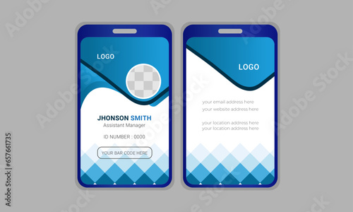 Modern corporate identity card design template. minimalist id card design. Vector
