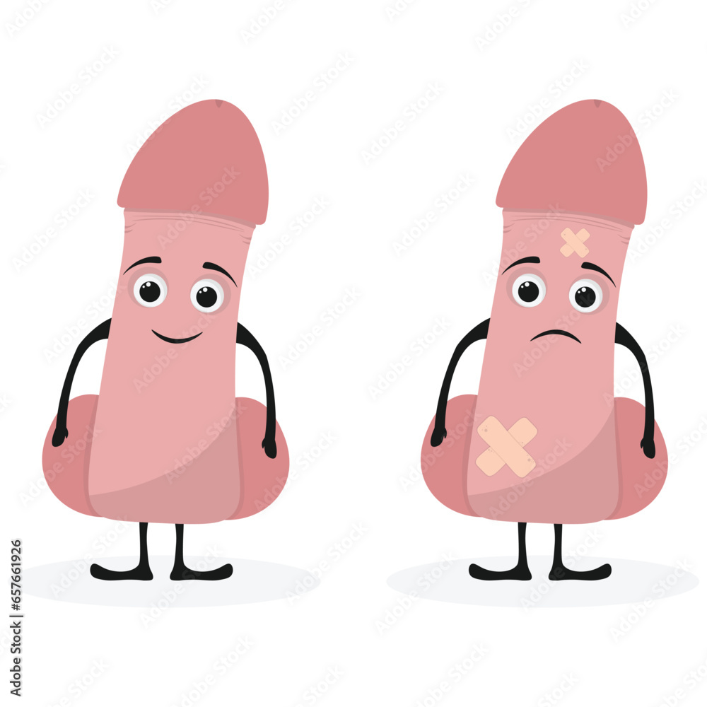 Unhealthy Sick Penis Disease Character Genitals Reproduction unhealthy-sick-penis-disease-character-genitals-reproduction