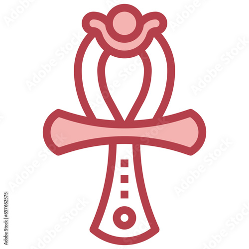 ANKH filled outline icon,linear,outline,graphic,illustration