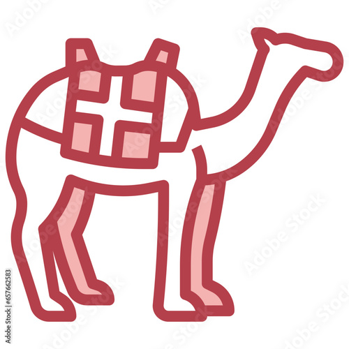 DROMEDARY filled outline icon,linear,outline,graphic,illustration