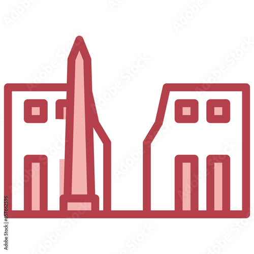 LUXOR TEMPLE filled outline icon,linear,outline,graphic,illustration