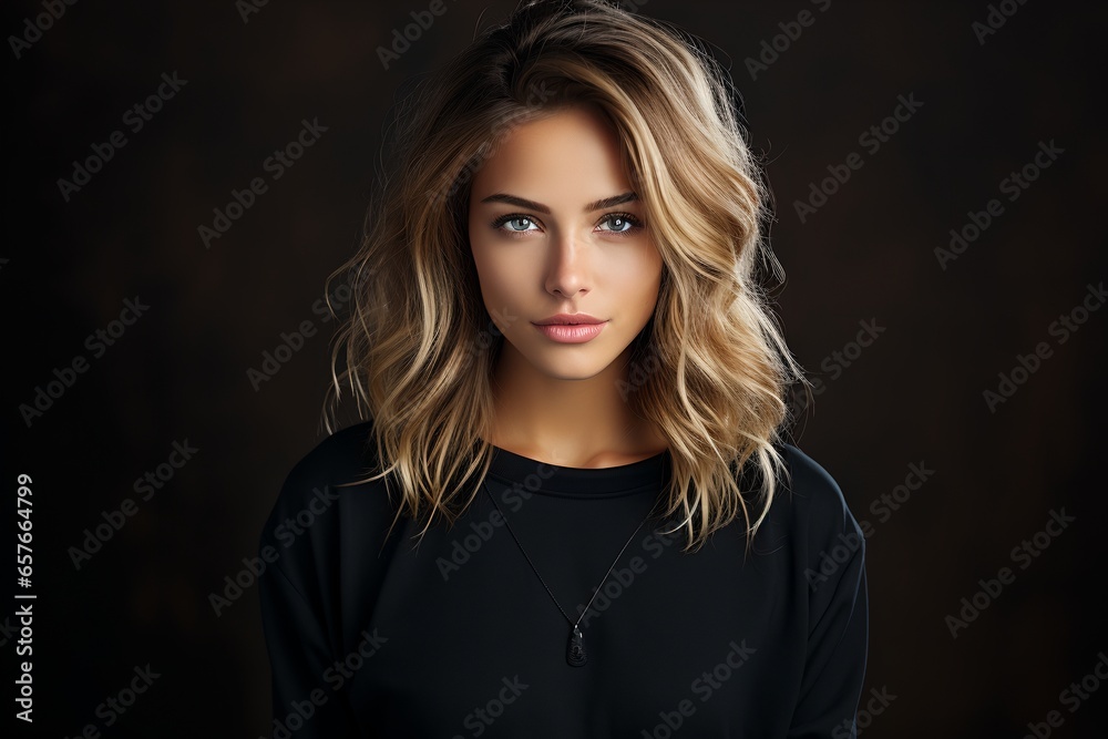 Portrait of a young woman, generative AI