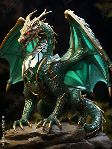 emerald dragon symbol of the year 2024 chinese zodiac sign  © Nargiz