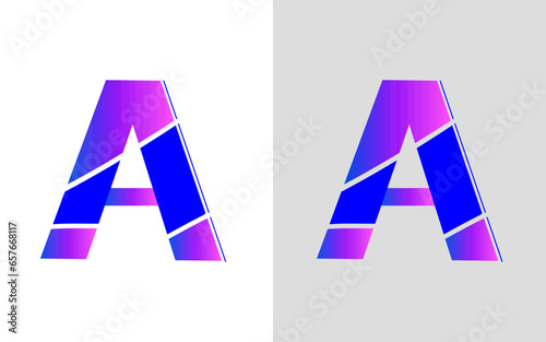Creative A letter logo design for corporate business or company identity.