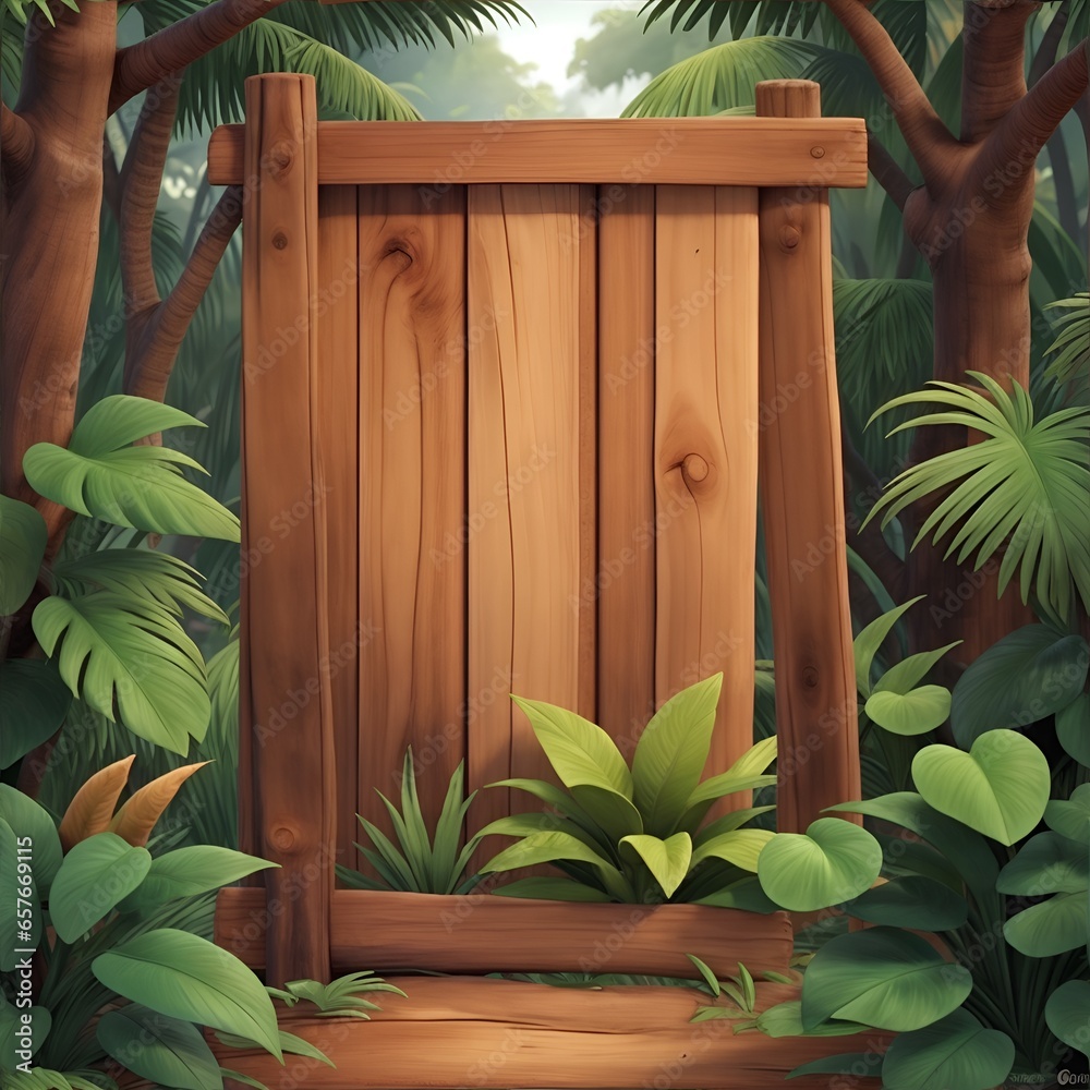 Obraz premium frame with plants