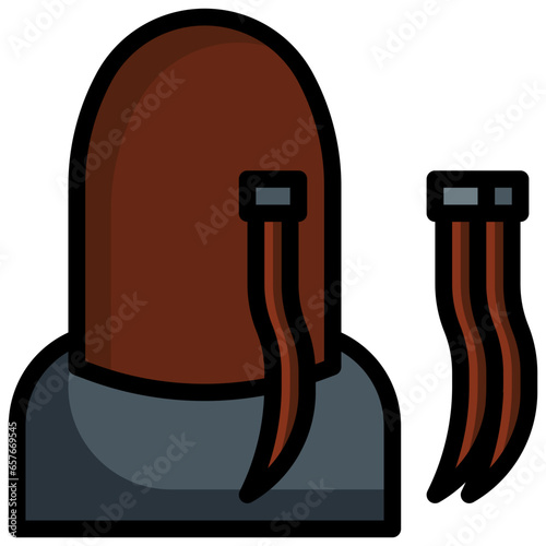 hair extension filled outline icon,linear,outline,graphic,illustration