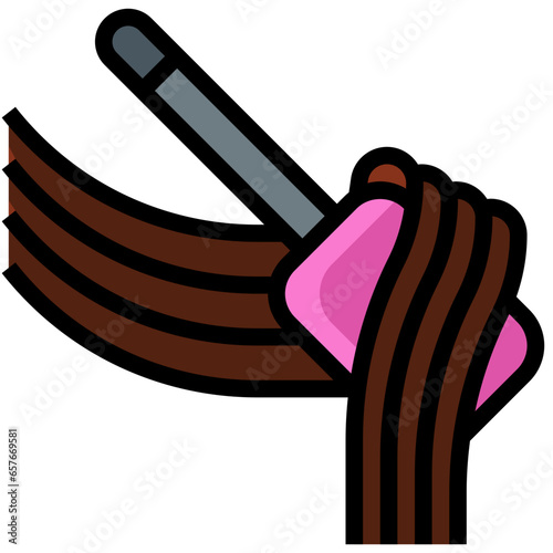 hairbrush filled outline icon,linear,outline,graphic,illustration