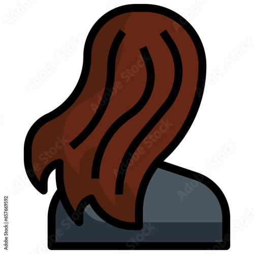 silky hair filled outline icon,linear,outline,graphic,illustration
