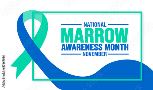November is National Marrow Awareness Month background template. Holiday concept. background, banner, placard, card, and poster design template with text inscription and standard color. vector.