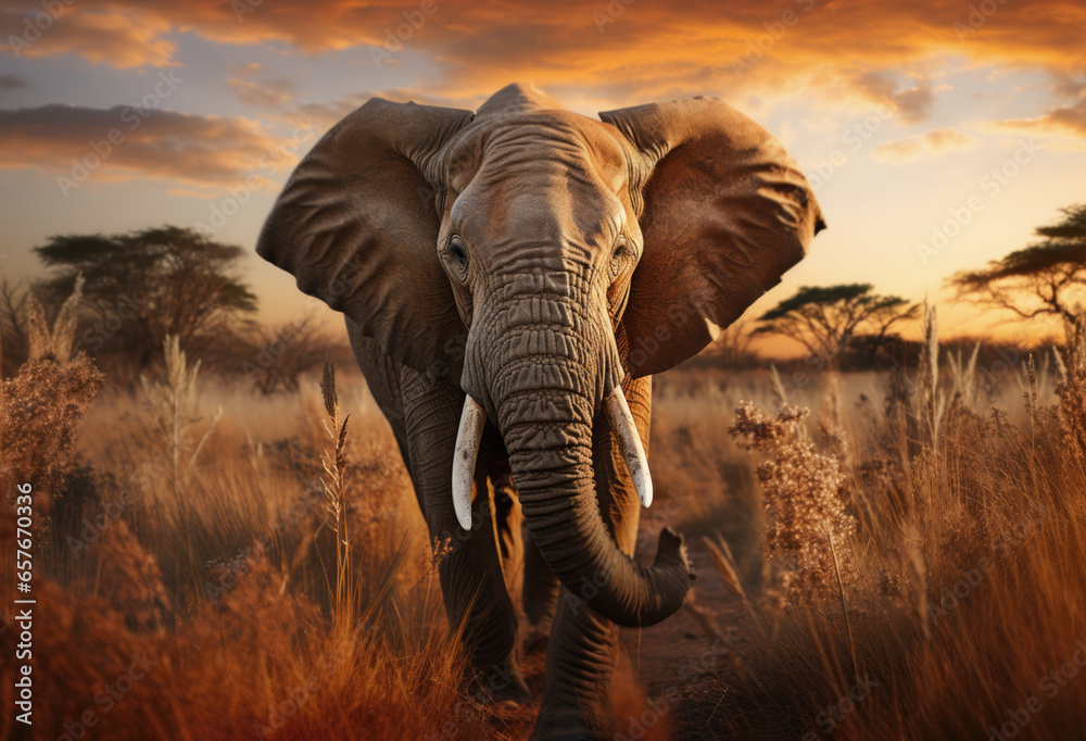 Fototapeta premium Huge majestic African elephant