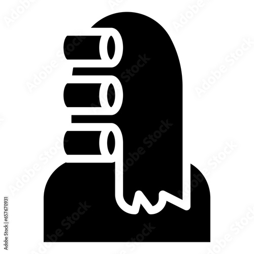 hair curling filled outline icon,linear,outline,graphic,illustration