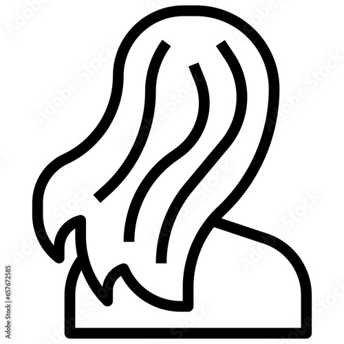 silky hair filled outline icon,linear,outline,graphic,illustration