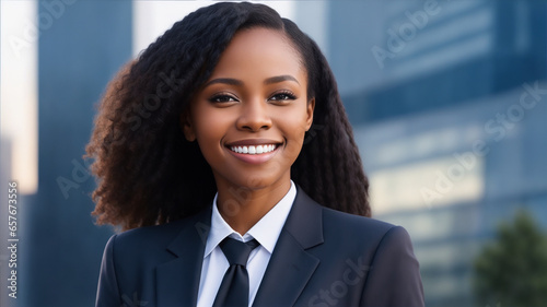 Businesswoman Smiling Happily