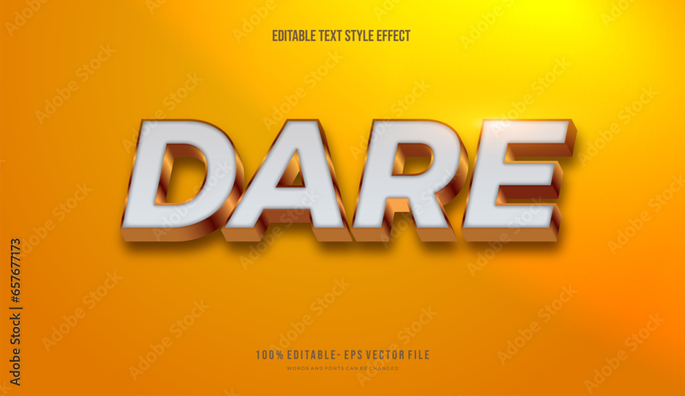 Editable text style effect shiny gold theme bright color. vector illustration template	