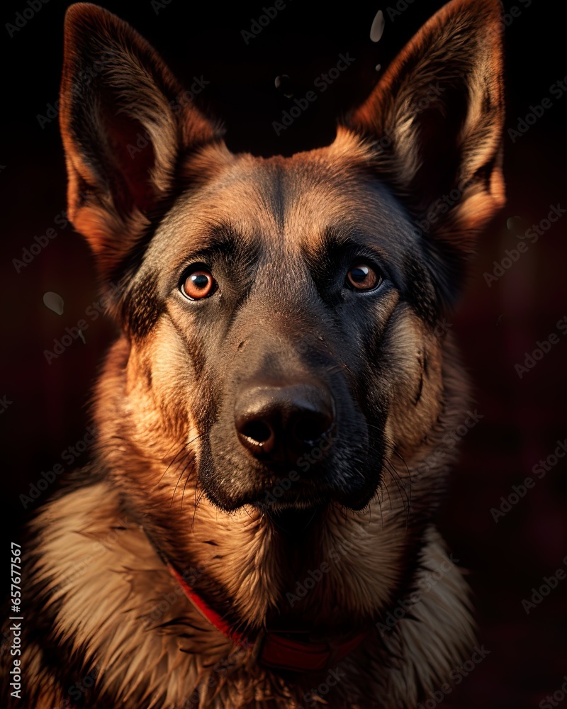 German Shepherd dog headshot